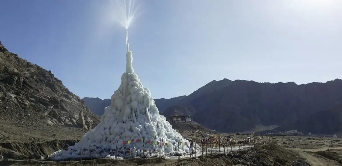 Glaciares artificiales en Ladakh